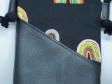 Nr. 17 Handytasche "Regenbogen" Baumwolle schwarz