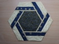 Weihnachtliches Hexagon blau/gold