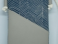 Nr. 09 Handytasche "Fischgrät" Leinen petrol
