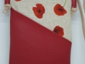 Nr. 11 Handytasche "Mohn" Leinen rot