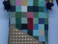 Nr. 18 Handytasche "Bunte Quadrate" Gobelin gold
