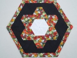 Tischdecke Hexagon "Mohnblumen" 47 cm x 56 cm