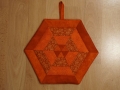 Topflappen "Hexagon Terracotta"