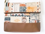 Messenger Bag "Air Mail" hellbraun im DIN A4 Format