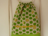 Erwachsenen Turnbeutel/Rucksack "Apfel" grün