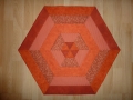 Tischdecke "Sechseck terracotta" 55 cm x 65 cm