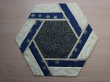 Weihnachtliches Hexagon blau/gold